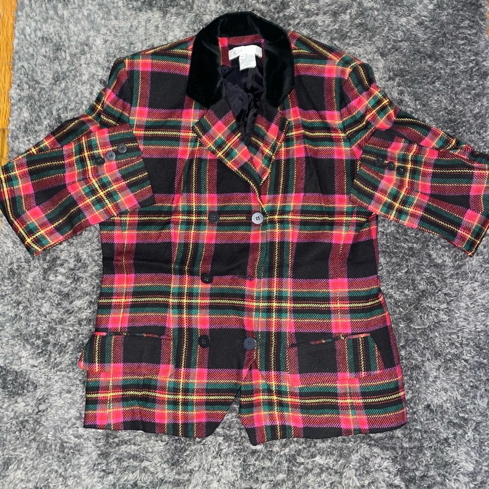 Chaus- Women’s Plaid Blazer
